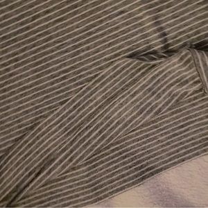 Grey white striped pencil skirt
